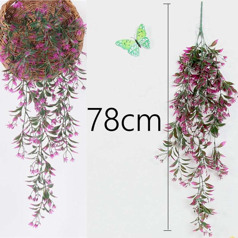 Artificial Hanging Flower Plant Vine | Willow Rattan Home Garden Wall Decoration | Lifelike & Versatile